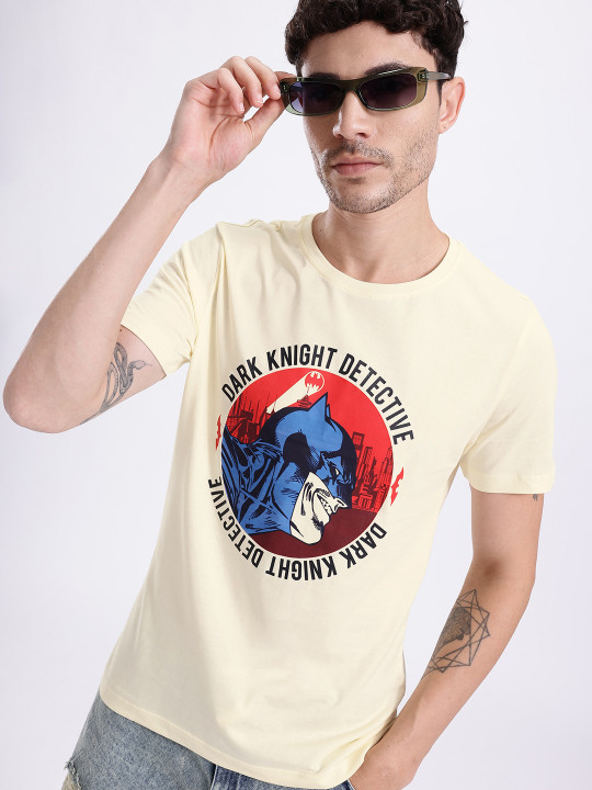 Superman Printed Pure Cotton Regular Fit Men’s T-Shirt