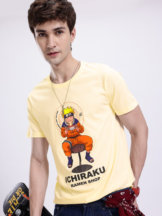 Naruto Printed Pure Cotton Regular Fit Men’s T-Shirt