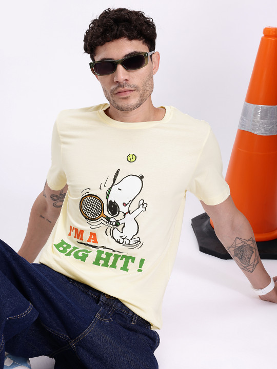 Peanuts Printed Bamboo Regular Fit Men’s T-Shirt