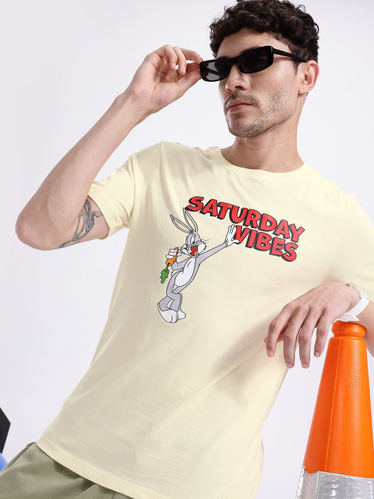 Looney Tunes Printed Pure Cotton Men’s T-Shirt