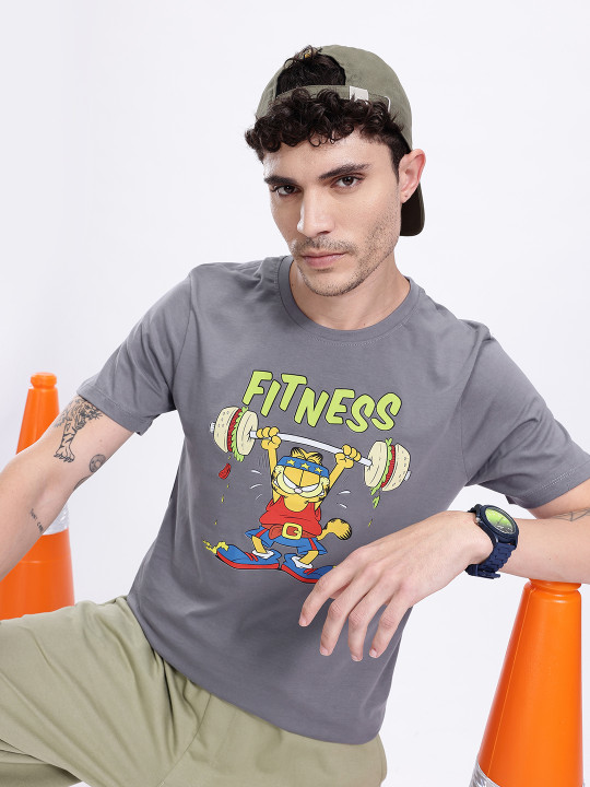 Garfield Printed Pure Cotton Men’s T-Shirt
