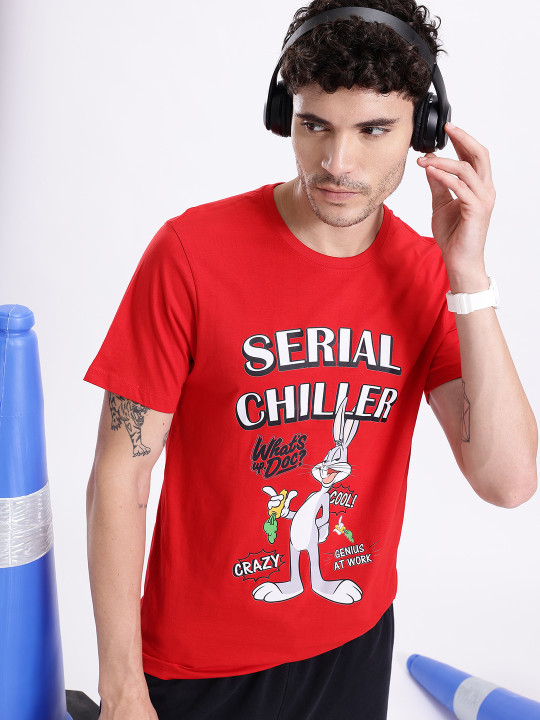 Looney Tunes Printed Pure Cotton Fit Men’s T-Shirt