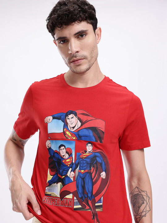 Superman Printed Bamboo Regular Fit Men’s T-Shirt