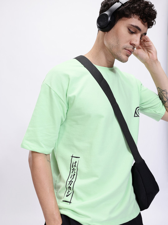 Naruto Printed Oversized Drop-Shoulder Men’s T-Shirt
