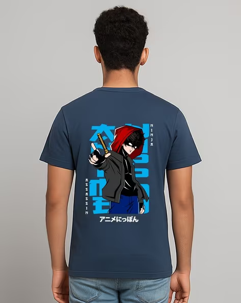 Men Graphic Print Regular Fit Crew-Neck T-Shirt