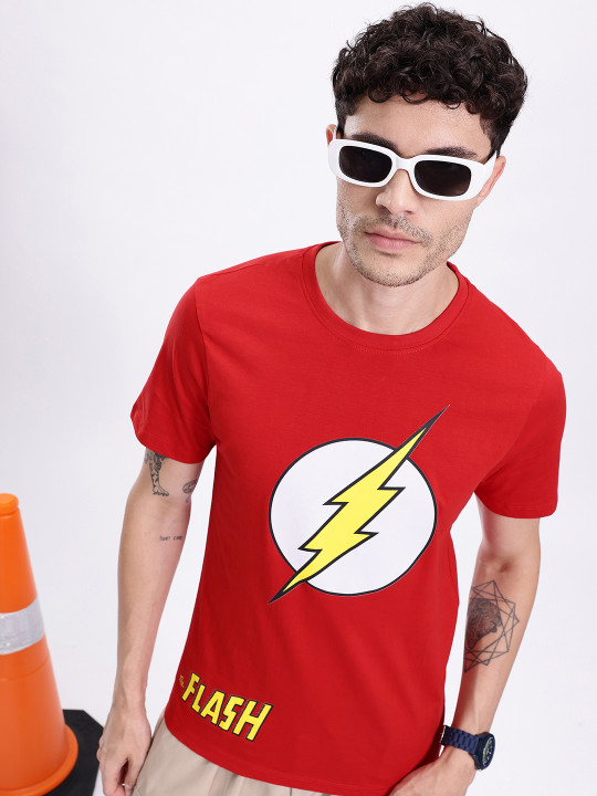 Flash Graphic Printed Bamboo Regular Fit Men’s T-Shirt