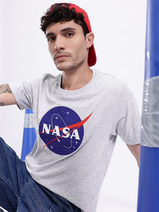 NASA Printed Cotton T-shirt for Men