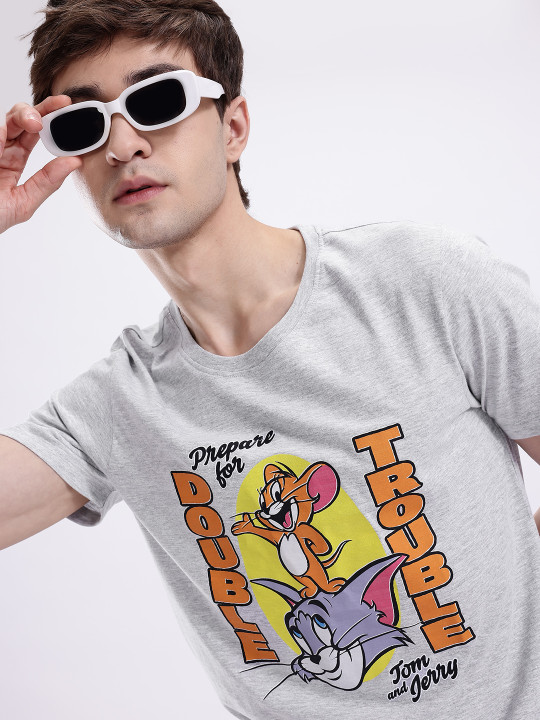 Tom & Jerry Printed Cotton T-shirt for Men
