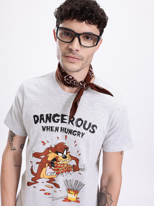 Looney Tunes Pure Cotton Printed T-shirt for Men