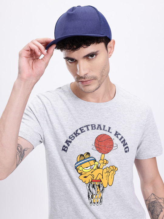 Garfield Printed Pure Cotton T-shirt for Men