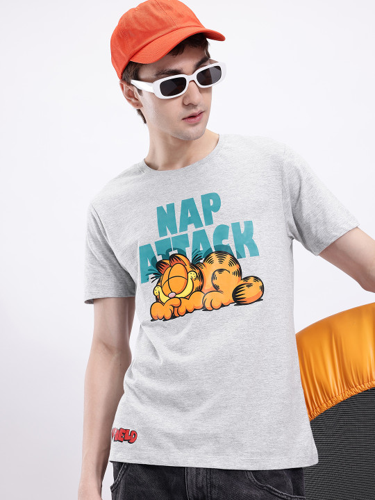 Garfield Printed Pure Cotton T-shirt for Men