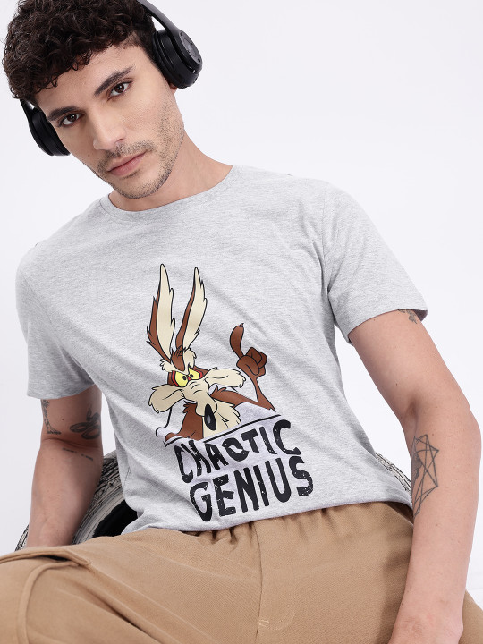Looney Tunes Printed Pure Cotton T-shirt for Men