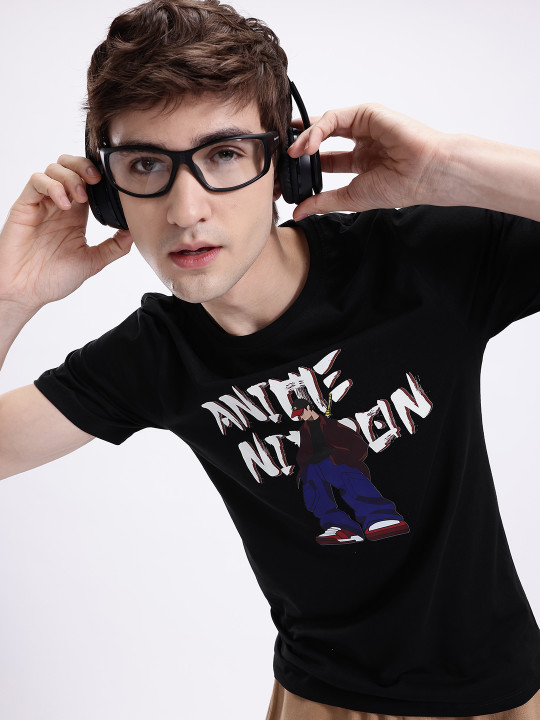 Anime Nippon Graphic Printed Pure Cotton T-shirt for Men