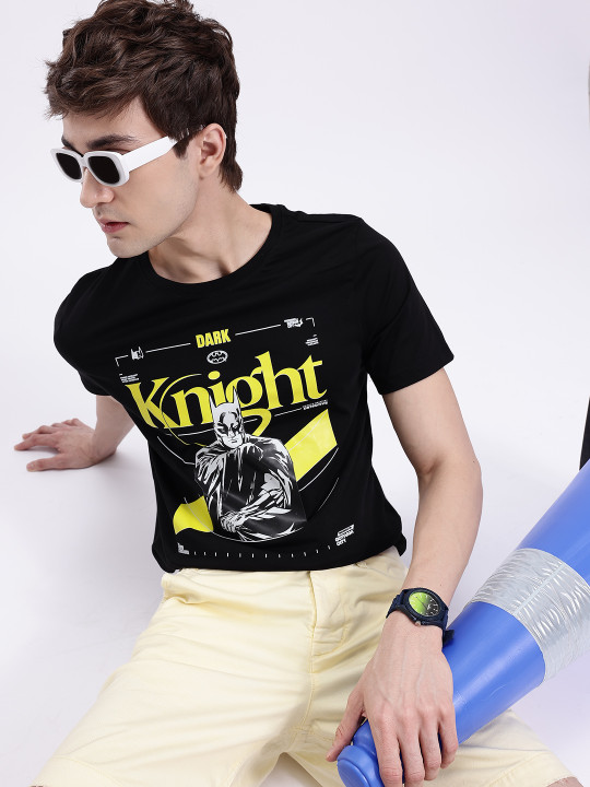 Batman Graphic Printed Pure Cotton T-shirt for Men