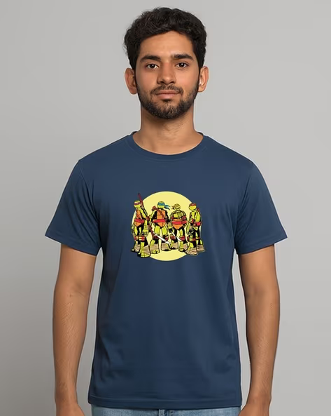 Men Graphic Print Regular Fit Crew-Neck T-Shirt