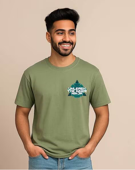 Teenage Mutant Ninja Turtles Printed Regular Fit Crew-Neck T-shirt for Men