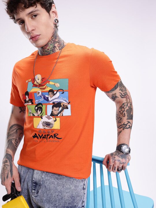 Anime Graphic Printed Pure Cotton Men’s T-Shirt