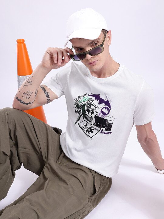 Batman Graphic Printed Pure Cotton Men’s T-Shirt