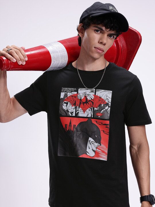 Batman Graphic Printed Pure Cotton Men’s T-Shirt