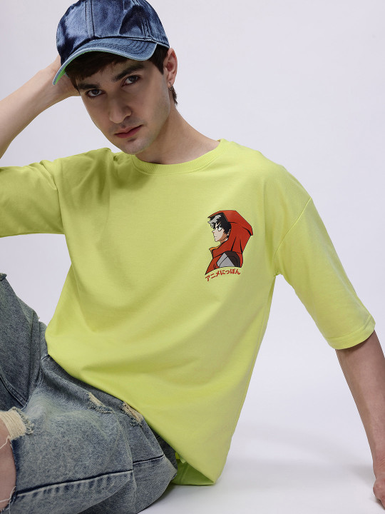 Anime Nippon Printed Pure Cotton Oversized Men’s T-Shirt