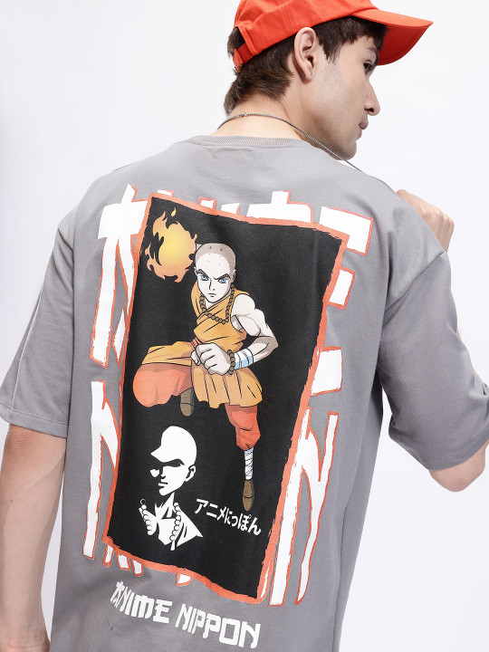 Anime Nippon Printed Oversized Longline Men’s T-Shirt