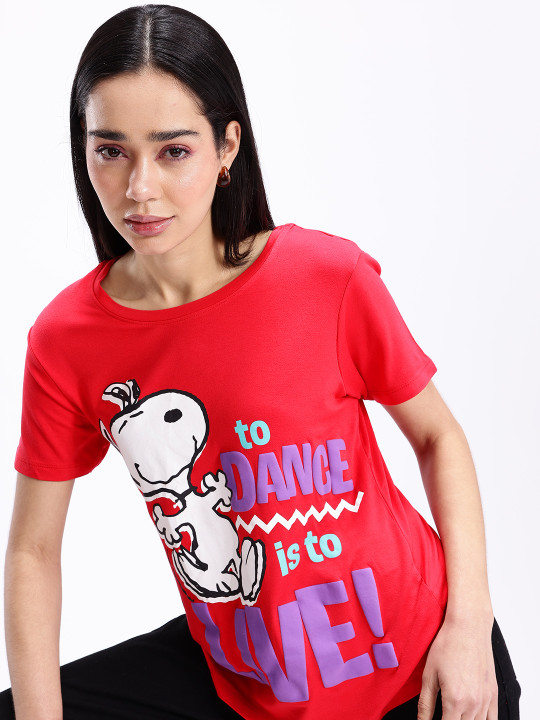 Peanuts Printed T-shirt for Women