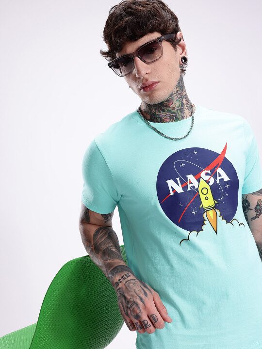 NASA Printed Pure Cotton Men’s T-Shirt