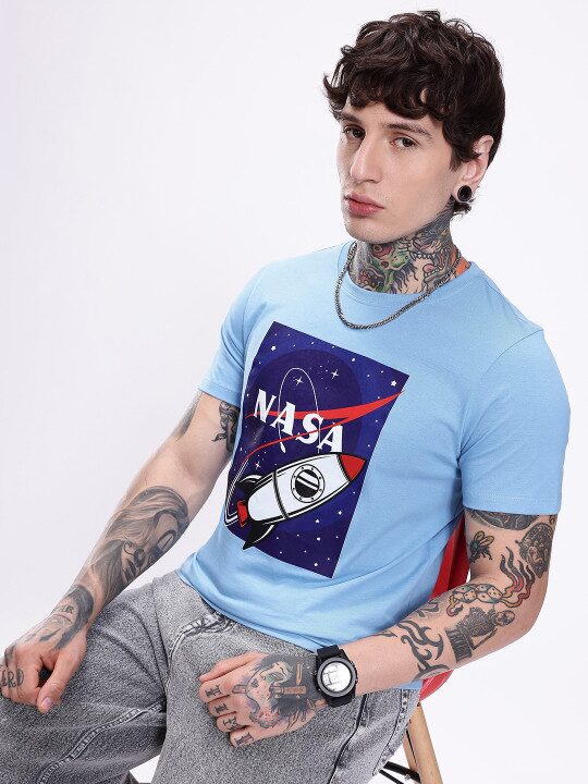 NASA Printed Pure Cotton Men’s T-Shirt