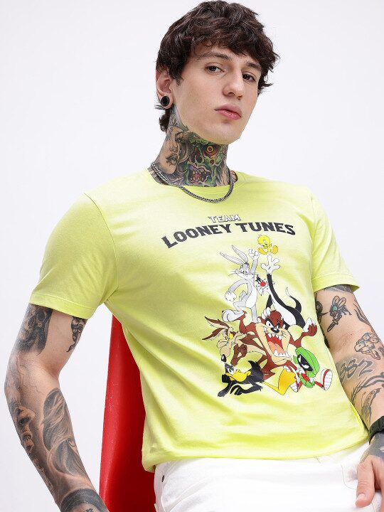 Looney Tunes Printed Pure Cotton Men’s T-Shirt