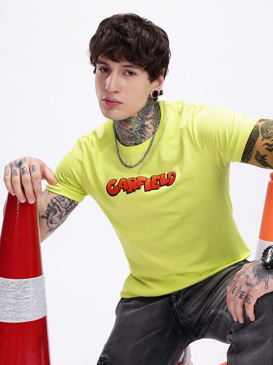 Garfield Printed Pure Cotton Men’s T-Shirt