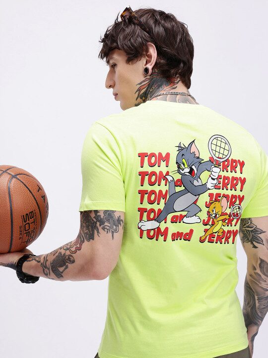 Tom & Jerry Printed Pure Cotton Men’s T-Shirt