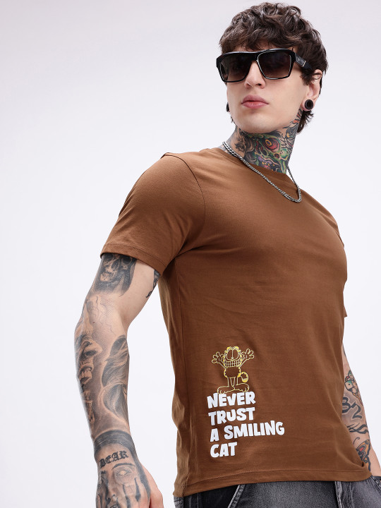 Garfield Printed Pure Cotton Men’s T-Shirt