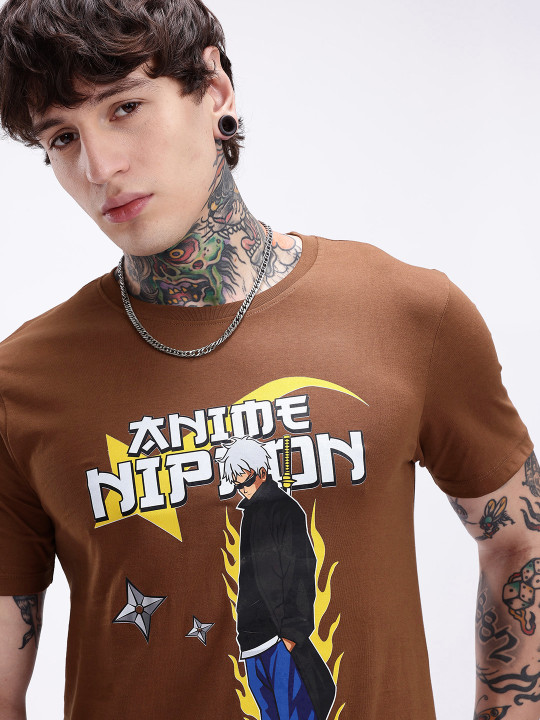 Anime Nippon Printed Pure Cotton Men’s T-Shirt