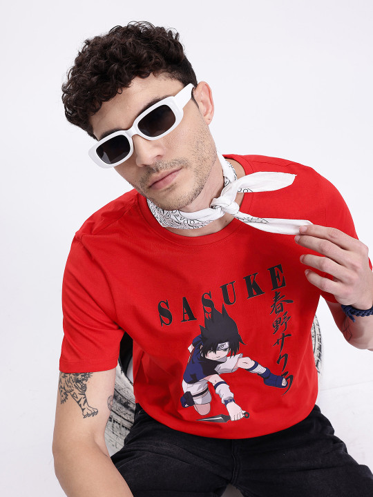 Naruto Printed Pure Cotton Regular Fit T-shirt