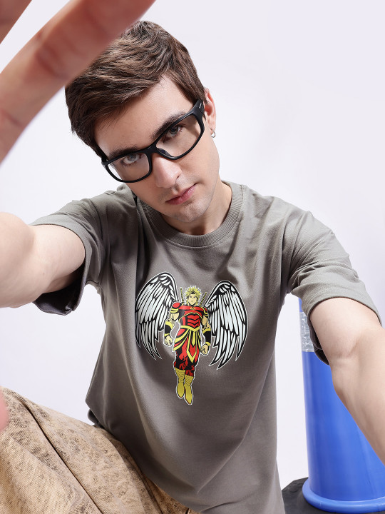 Anime Nippon Printed Oversized Longline T-shirt