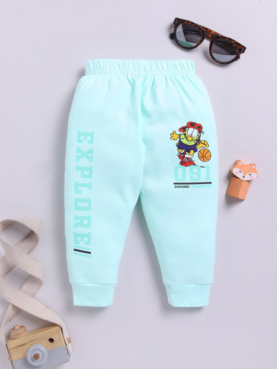 Tinyo Infant Boys WE BARE BEARS Printed Cotton Joggers (Green, Pack of 1)