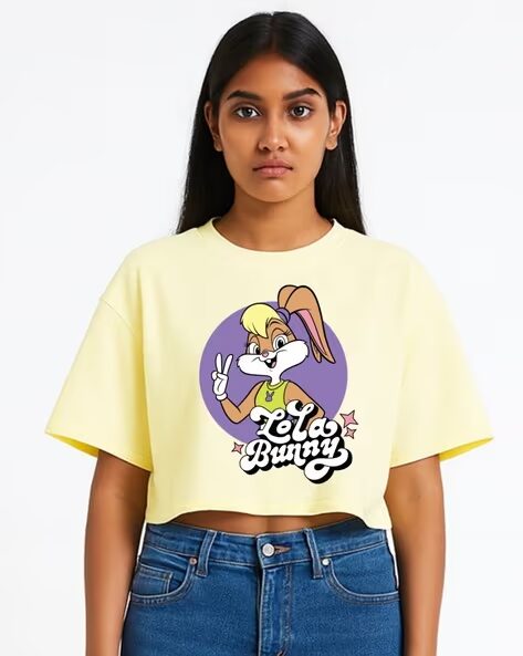 Women Looney Tunes Print Boxy Fit Top