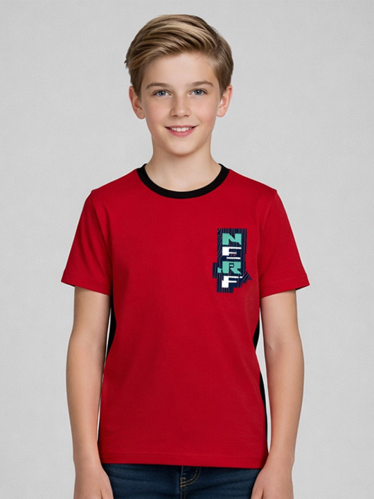 Wildwoods Nerf Graphic Printed Polyester T-shirt for Boys (Pack of 1)