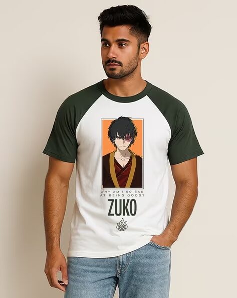 Men Avatar Printed Regular Fit Crew-Neck T-Shirt