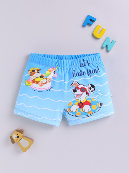 TINYO Boys Paw Patrol Printed Relaxed Fit Sports Shorts (Blue, Pack of 1)