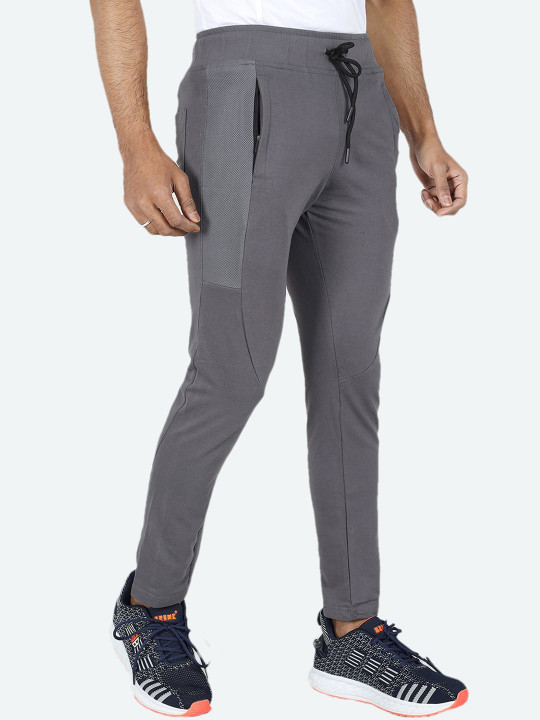 GAME BEGINS Men Relaxed-Fit Mid-Rise Cotton Track Pant (Grey, Pack of 1)