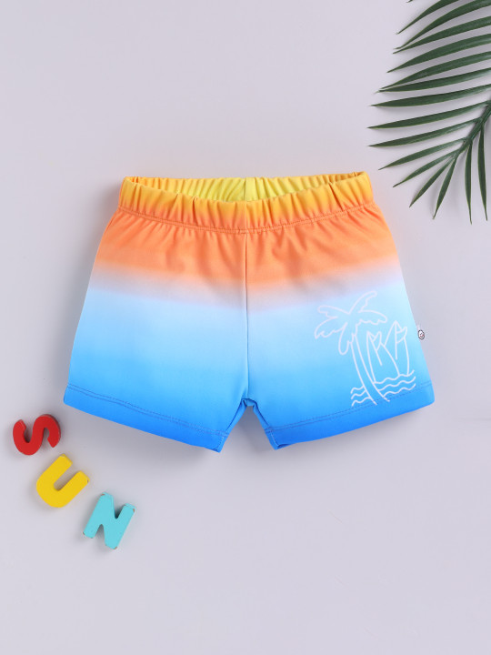 TINYO Boys Ombre Colourblocked Sports Shorts (Blue, Pack of 1)